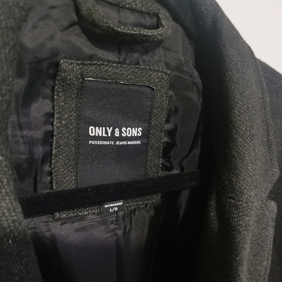 ONLY & SONS Charcoal Mens Jacket Size L - Picture 4 of 10